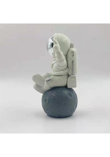 Tenfowee Gümüş Renkli Uzaylı Figürü - Resin Masa Dekorasyonu, Ev/ofis Stili, Fotoğraf Arkadaşı, Mini Boyut 6x7x10.6cm