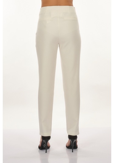 Perspective Duble Paça Ekru Kadın Pantolon 24051724 001