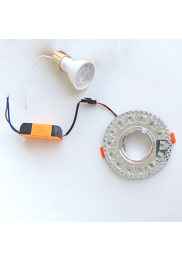 Kristal Damla 2+4,5 W Sıva Altı Spot Kenarı Beyaz+beyaz Işık Beyaz