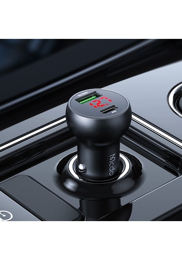 Cc-7030 45W 1Xtype-C 1Xusb Girişli Dijital Göstergeli Araç Şarj