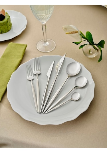 Karaca  Elegance Braga Platin 12 Kişilik 84 Parça Çatal Kaşık Bıçak Takımı