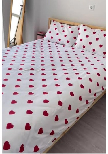 Totem Desenli Lastikli Çarşaf Seti - Tek/ Çift/ Battal Boy Bordo - Kırmızı - Beyaz