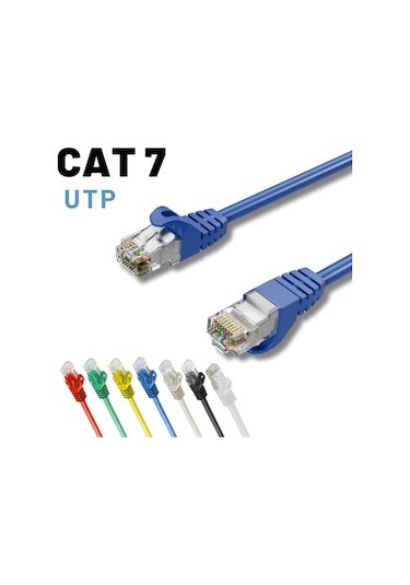 Irenıs Mavi 3 Metre Cat7 Utp Ethernet Network İnternet Lan Ağ Kablosu