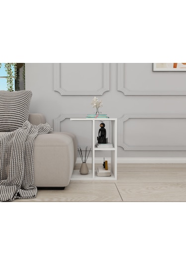 İvriz Yan Sehpa Beyaz Renk