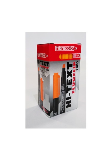 Hi-text Fosforlu Kalem Turuncu Kalem Tipi Fosforlu Kalem 20 Li Paket Çok Renkli