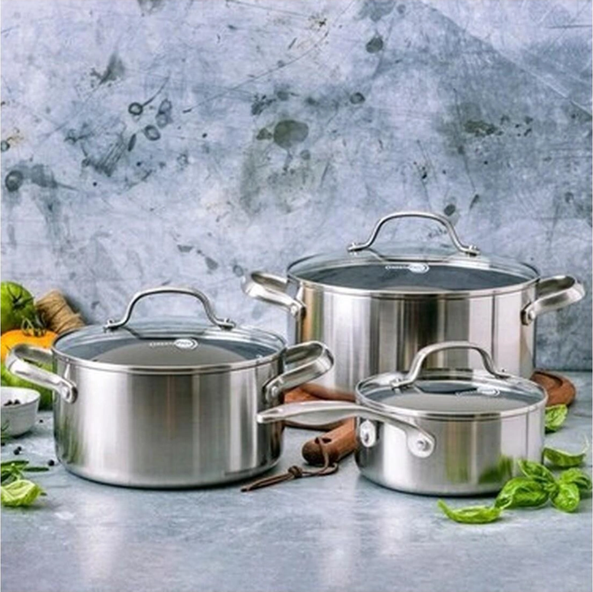 Greenpan Geneva 6 Parça Tencere Seti Bakır - Siyah