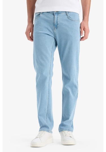 Defacto Sergio Regular Fit Normal Kalıp Normal Bel Boru Paça Jean Pantolon E7268ax25smnm39 Mavi