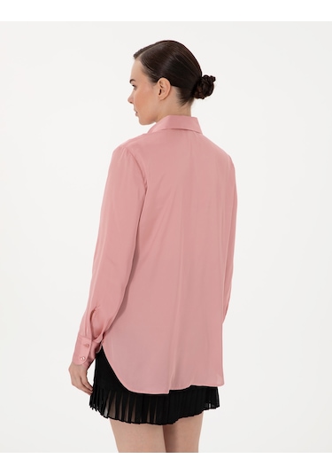 Pierre Cardin Kadın Pudra Gömlek Desenli 50313588-vr042 Pudra