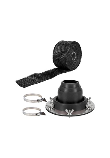 Suntek Çadır Soba Jack Baca Silikon Anti Haşlanma Koruma Siyah Siyah