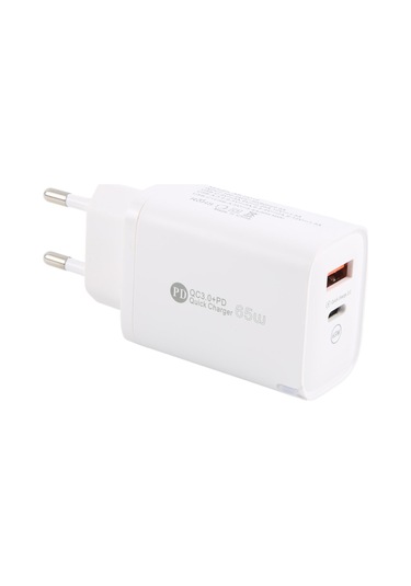 Ar-pd12 65w Qc3.0 Usb Ve Usb-c / Type-c Pd Hızlı Şarj Cihazı, Ab Fiş Beyaz