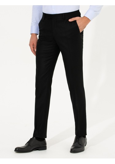 Cacharel Siyah Slim Fit Kumaş Pantolon