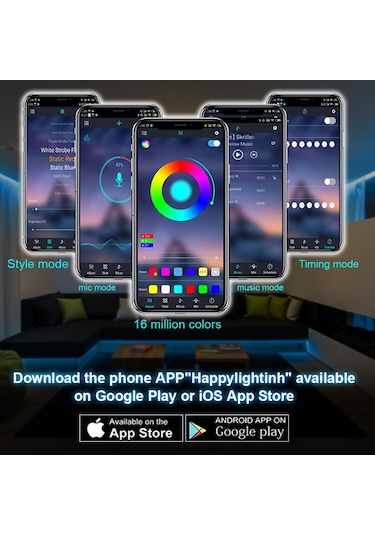 App 5050rgb Usb Bluetooth Işık Şeridi 5 V Rgb Led Lamba Şerit Esnek Işık Odası Dekorasyon Tv Arka Işık Diyot Bant Yes Battery&app 0.5m