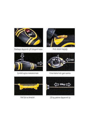 Ceta Form P17-B03 Su Terazili Çırpı İpi Takımı 30 M