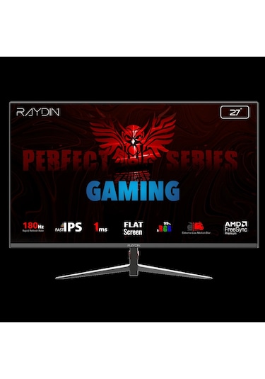 Raydın Mm27dfı-180hz, 27", 1ms, 180hz, Full Hd, Hdmı, Dp, Ips Led, Flat, Frameless, Freesync Gaming
