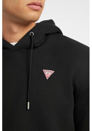 Guess Erkek Siyah Iconic Sweatshirt Siyah