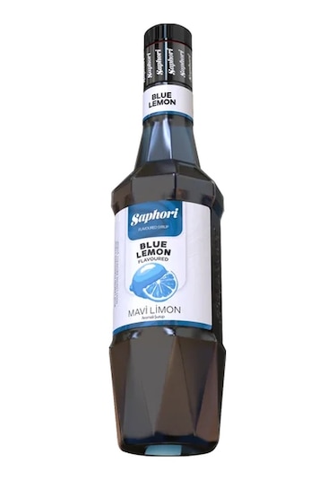 Saphori Mavi Limon Aromalı Kokteyl Şurubu Mavi Limon Şurubu 700 Ml