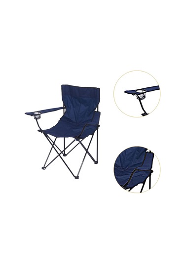 Suntek Katlanmış Kamp Sandalyesi Taşınabilir Sabit Lacivert