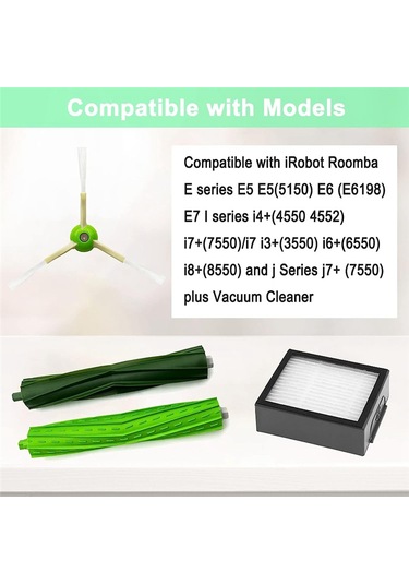 Sointeresting Irobot Roomba I1+ I7 I7+ I3+ I4+ I6+ I8+ J7+ Plus I & J Plus Serisi Elektrikli Süpürge Parçaları Silindir Fırçalar Filtreler Torbalar