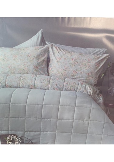 Apricitas Candy Mavi Yatak Örtülü Set Çift Kişilik