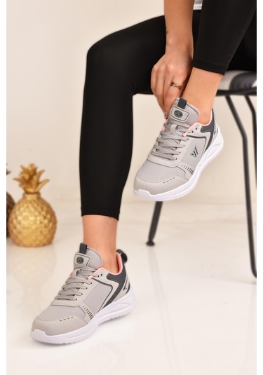 Unisex Spor Ayakkabı Sneaker Gri