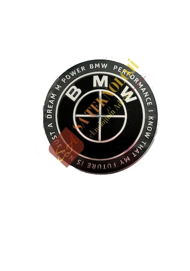 Bmw 50.yıl kaput bagaj logosu 82mm (Words fullblack 51148132375
