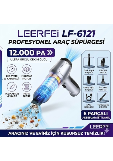 Leerfeı Lf-6121 Profesyonel Araç Süpürgesi