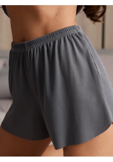 Bodily Ribanalı Atkı Ve Mayolu Pijama Takımı 404489032 Gri