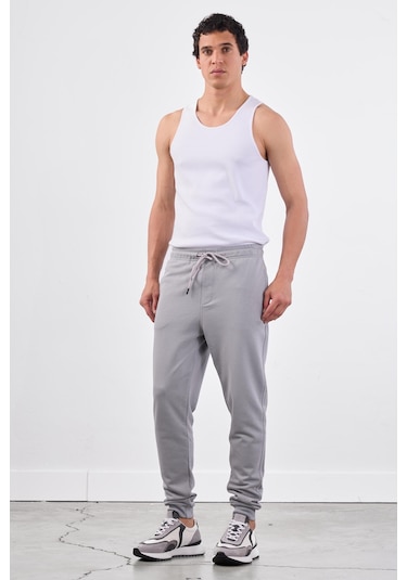 Dufy Gri Erkek Eşofman Altı - Regular Fit Gri