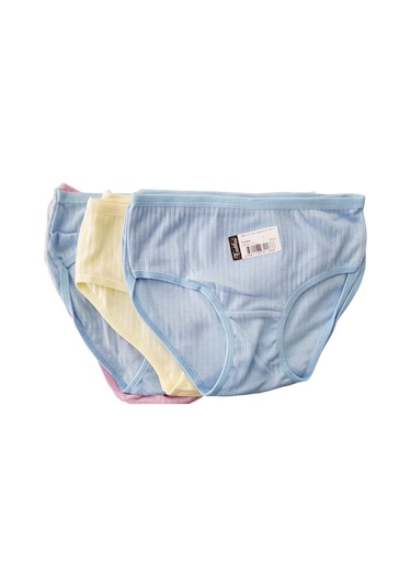 Tutku 0852 Kız Çocuk Pandora Bato-slip-külot - 12'li Kombin Çok Renkli