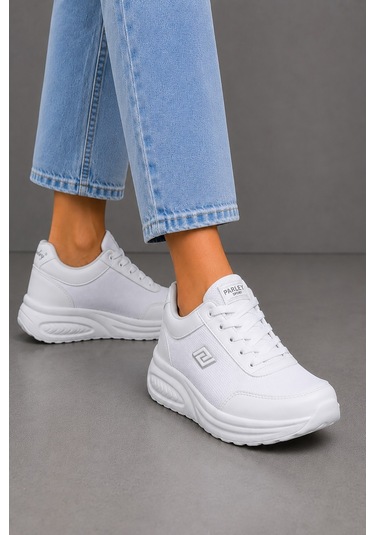 Celira Prl Beyaz Anorak Kadın Sneaker Spor Ayakkabı 724