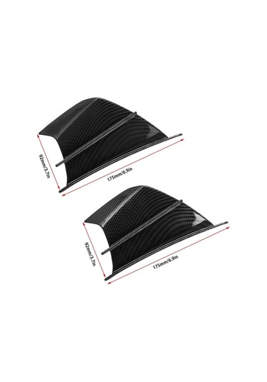 Yingfu Hallow Aerodinamik Motosiklet Kanatçıkları, Abs Kanat Spoiler, Siyah Siyah