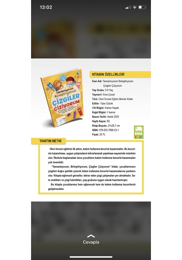 Çizgiler Çiziyorum Tamamlıyorum Birleştiriyorum 5-6 Yaş - Ema Ya