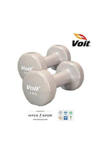Voit Vinyl Dipping Dambıl 5 KG x 2 Adet Gri
