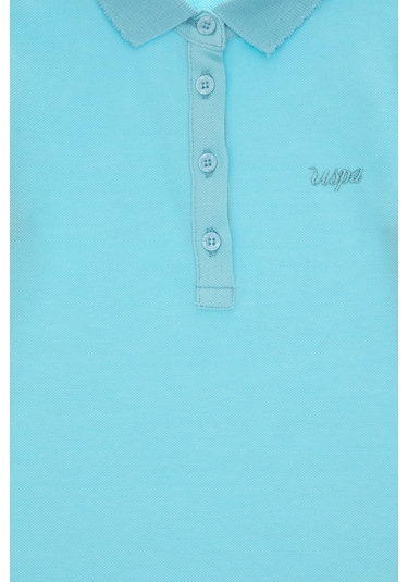U.S. Polo Assn. Kız Çocuk Aqua Polo Yaka Basic Tişört 50306036-VR007