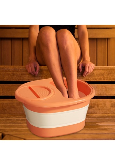 Suntek Ayak Banyosu Katlanır Katlanabilir Islatma Turuncu