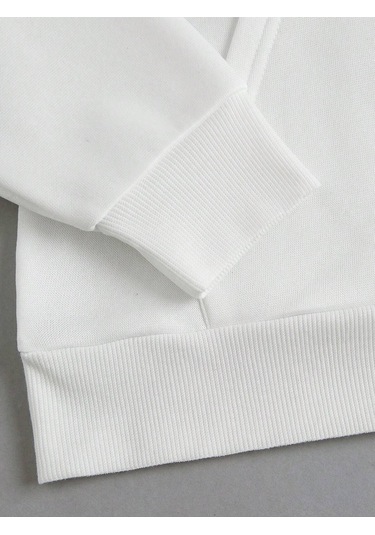 Coke Serisi Waves Print Kangaroo Pocket Drawstring Thermal Hoodie-trzksw872 Beyaz