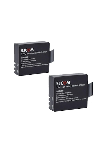 Sjcam 4000 5000 M10 3.7v 900 Mah 2li Batarya Pil Seti