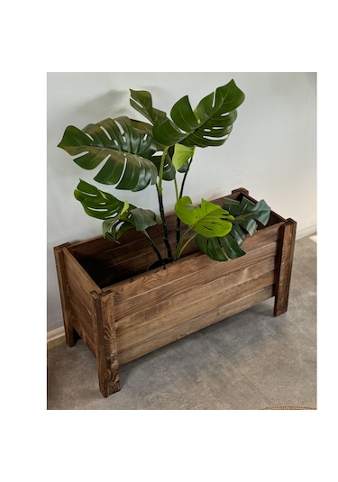 Bahçe Saksı Ahşap Saksı Çiçeklik Dekorasyonu 2006