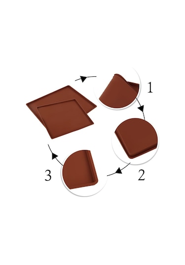 Jms 1 Adet Yapışmaz Silikon Pişirme Mat Kek Rulo Pişirme Araçları Kahverengi
