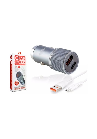Subzero Cr96 20w Pd + Usb Micro Araç Şarj Aleti 3.4a Hızlı Şarj, Kompakt Tasarım