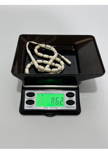 Kesme Fildişi Tesbih 8,60 Gram - Koleksiyonluk Fil Dişi Tespih