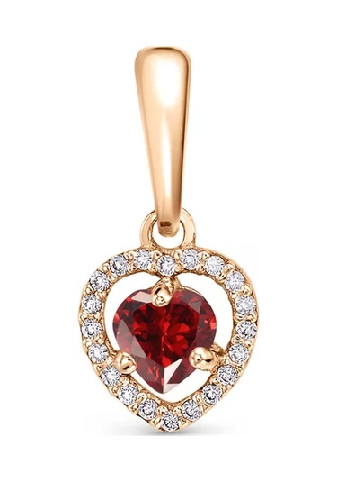 Gold Plaza Jewelry 925 Ayar Gümüş Kolye Kalp Kubbe Zirkon/taşmlı 183950803 Altın Rengi