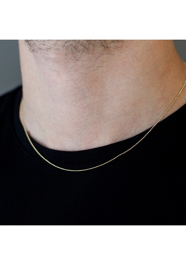 14 Ayar Altın 45 Cm Erkek Zincir Kolye N11.341