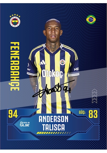 Fenerbahçe - Pulse Futbolcu Kartları 2025/26 - Paket