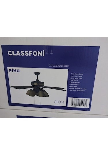 Classfoni Pihu Avizeli 142 Cm Tavan Vantilatörü