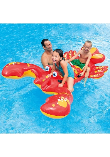 Istakoz Figürlü Tırabzanlı Şişme Deniz Yatağı Çok Renkli