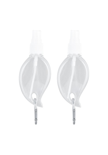 Shineyee 50ml Pet Plastik Sprey Şişe, Seyahat Anahtarlık, Transparent, Anti-sızıntı, Yeniden Kullanılabilir, Kozmetik/el Dezenfektanı İçin, 2 Adet Set Anahtarlık Rengi Rastgele Diğer