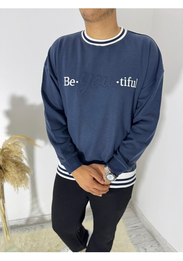 Highlander Be-you-tiful Nakışlı Selanık Kumaş Sweatshirt Beyaz