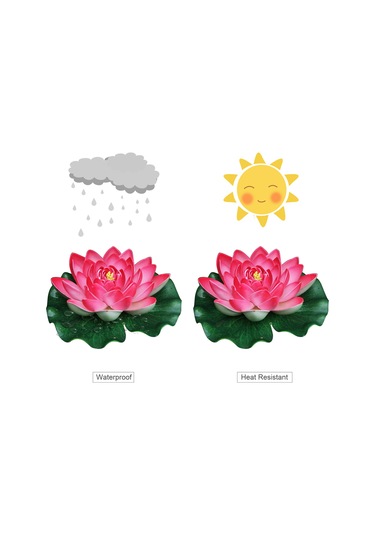 Konesam Gerçekçi 18cm Eva Lotus Çiçeği - Akvaryum, Havuz Ve Gölet Dekorasyonu İçin Yüzen Yapay Bitki