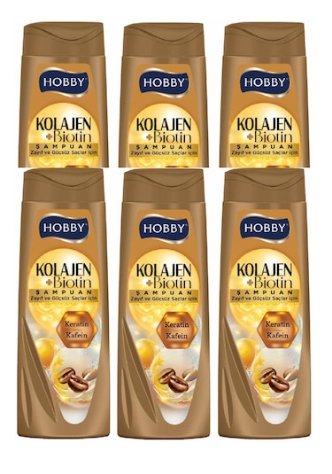 Hobby Şampuan Keratin Kafein Zayıf Ve Güçsüz Saç 480 Ml X 6 Adet